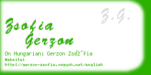 zsofia gerzon business card